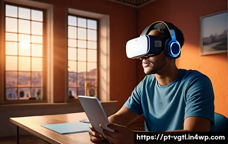 가상 현실의 경제적 효과 예측 - **Prompt: Immersive Education in Virtual Reality**
"A young adult student, appearing to be in th...