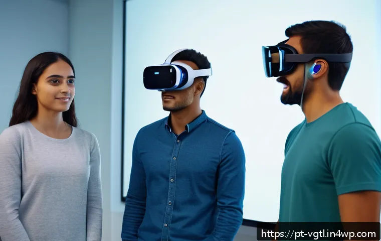 증강 현실과 가상 현실의 협업 가능성 - A futuristic classroom scene in Brazil featuring diverse adult students wearing casual clothing and ...